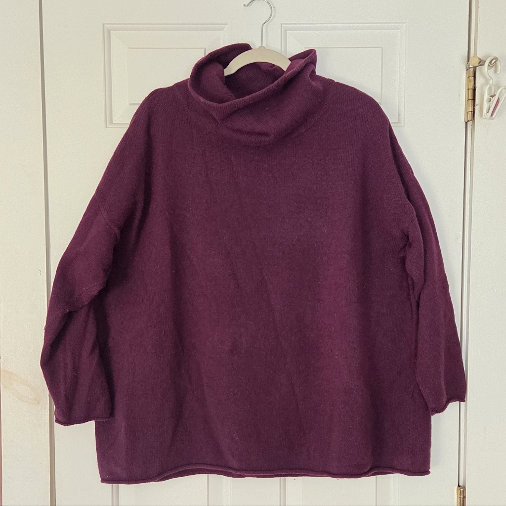 Eileen Fisher Oversized Turtleneck Tunic Sweater - Plum, Women's Xl
